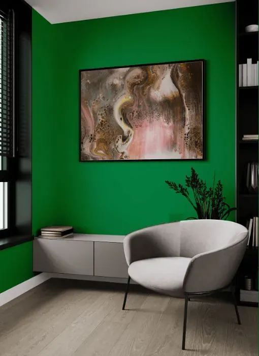 Benjamin Moore Jade Green living room