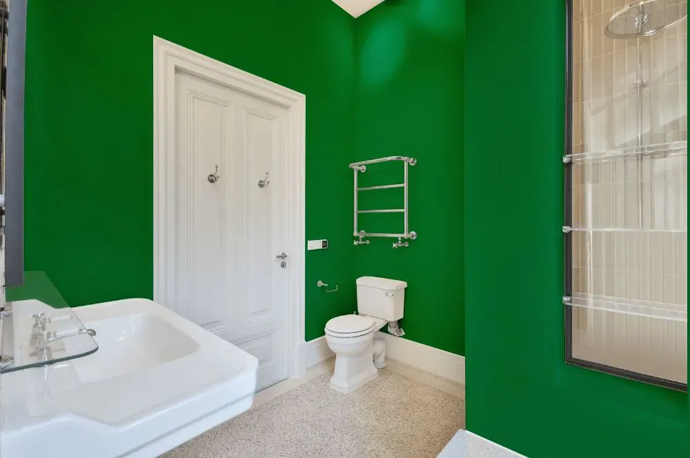 Benjamin Moore Jade Green bathroom