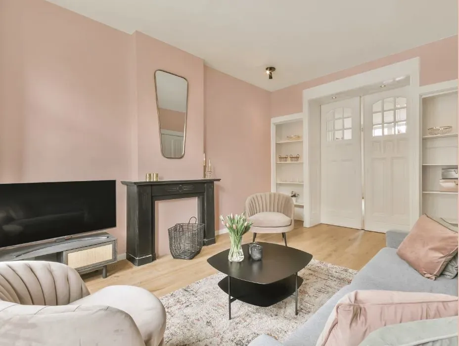 Benjamin Moore Just Peachy victorian house interior