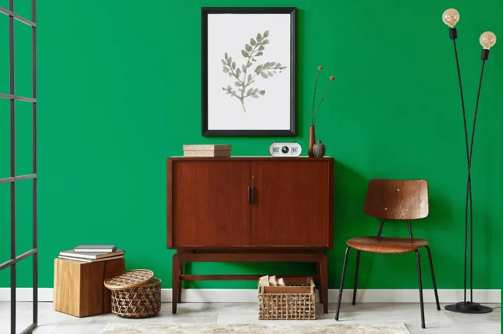 Benjamin Moore Kelly Green japandi interior