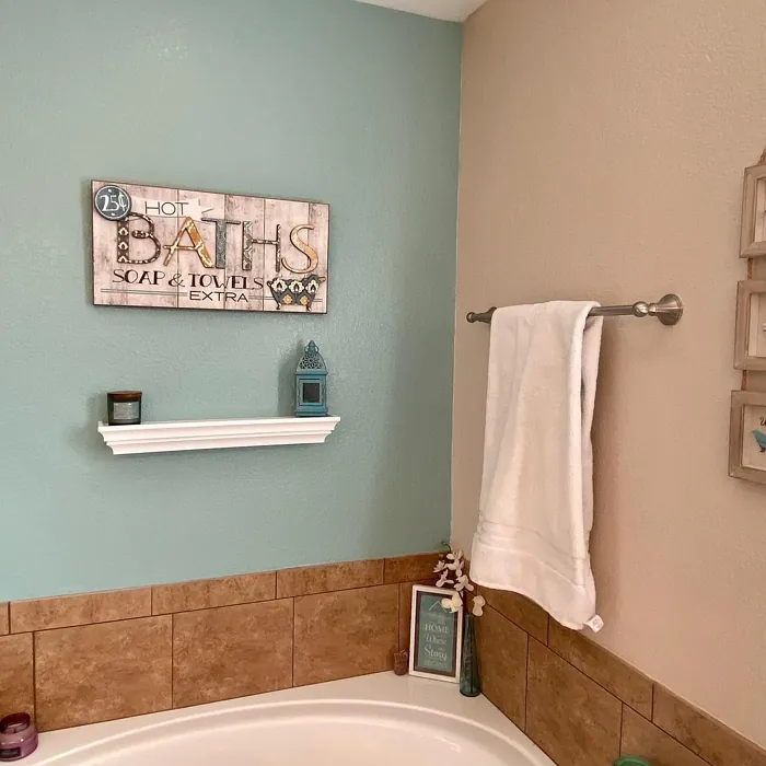 Benjamin Moore Kensington Green bathroom 