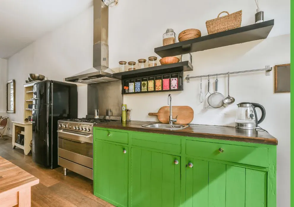Benjamin Moore Killala Green kitchen cabinets