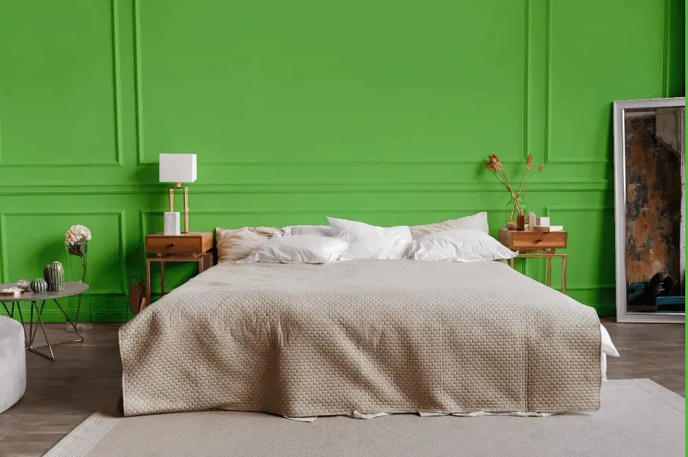 Benjamin Moore Killala Green bedroom
