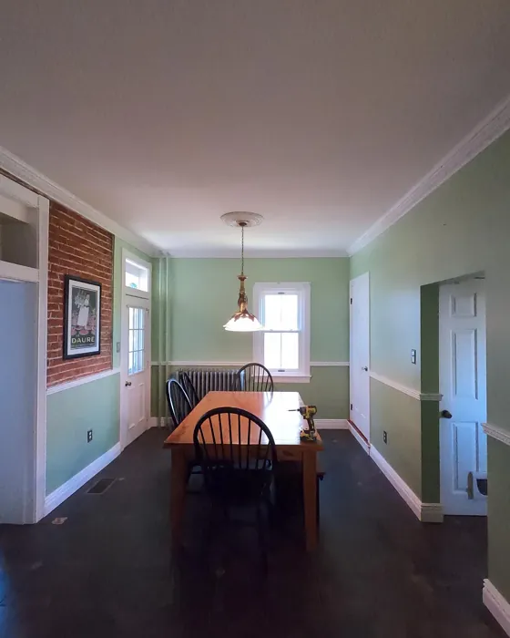 Benjamin Moore Kittery Point Green dining room color review