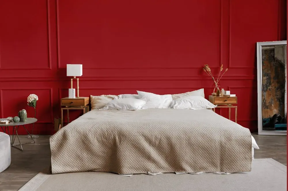 Benjamin Moore Ladybug Red bedroom