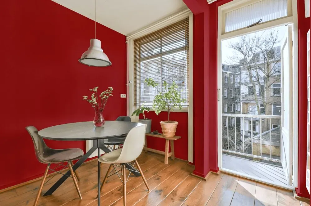 Benjamin Moore Ladybug Red living room