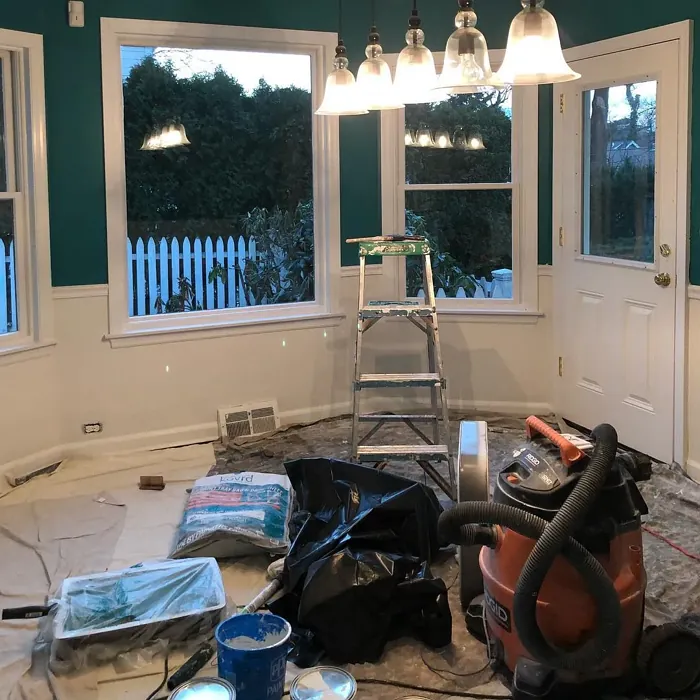 Largo Teal dining room makeover