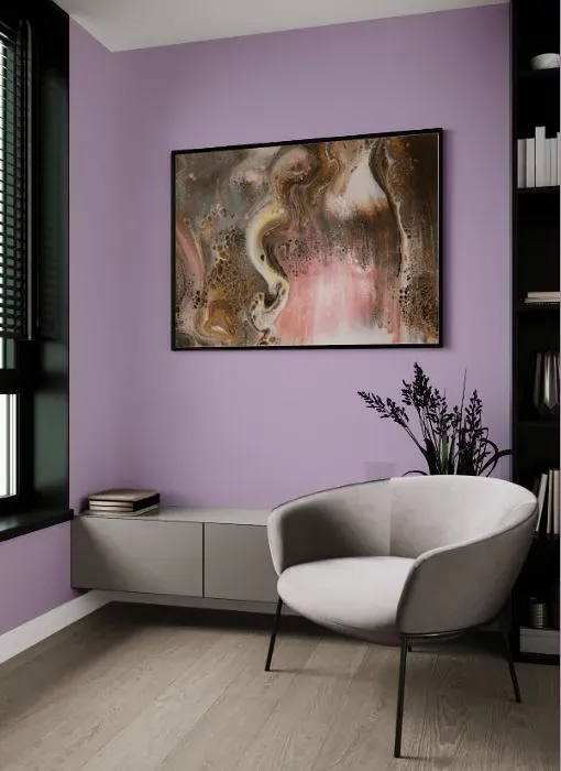 Benjamin Moore Lavender Lipstick living room