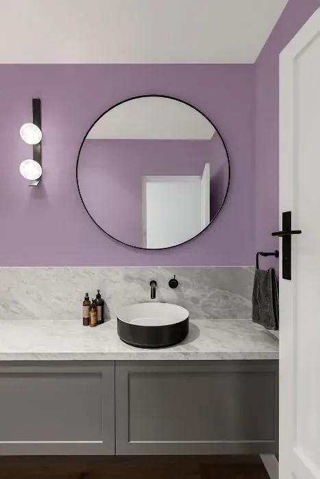 Benjamin Moore Lavender Lipstick minimalist bathroom