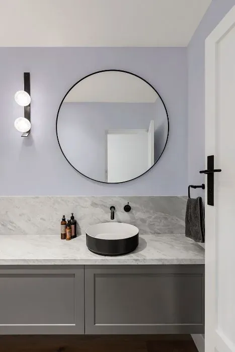 Benjamin Moore Lavender Secret minimalist bathroom