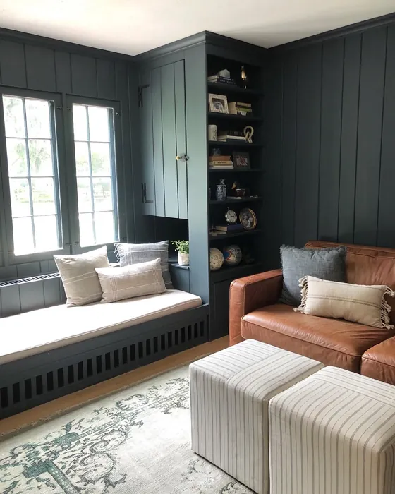 Benjamin Moore Lead Gray living room paint