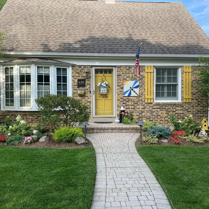 Benjamin Moore Leap of Faith front door paint