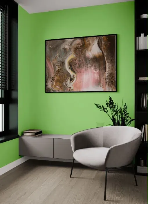Benjamin Moore Leprechaun Green living room