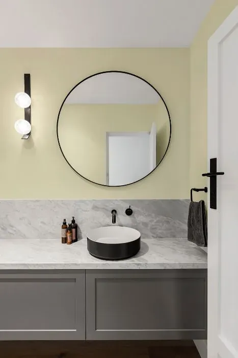 Benjamin Moore Light as a Feather minimalist bathroom