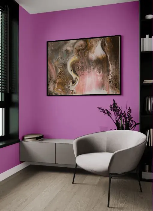 Benjamin Moore Lilac Pink living room