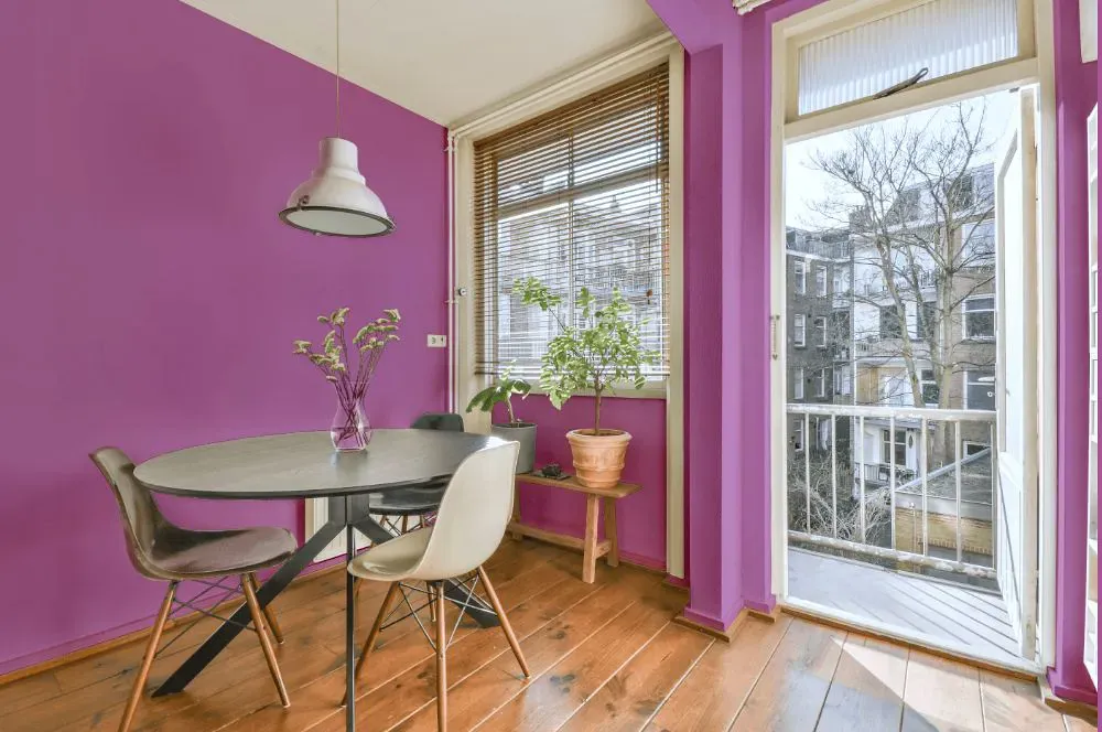 Benjamin Moore Lilac Pink living room