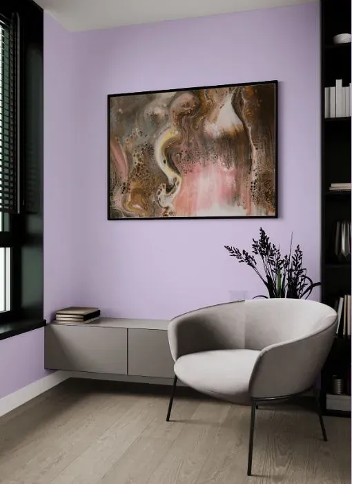 Benjamin Moore Lily Lavender living room