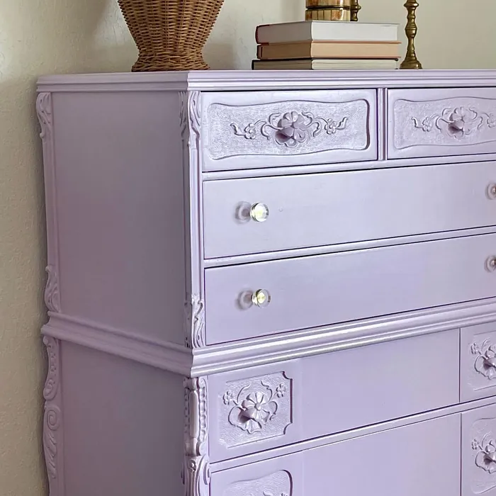 Benjamin Moore Lily Lavender painted furniture 