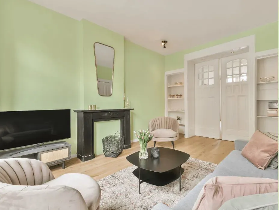 Benjamin Moore Lime Accent victorian house interior