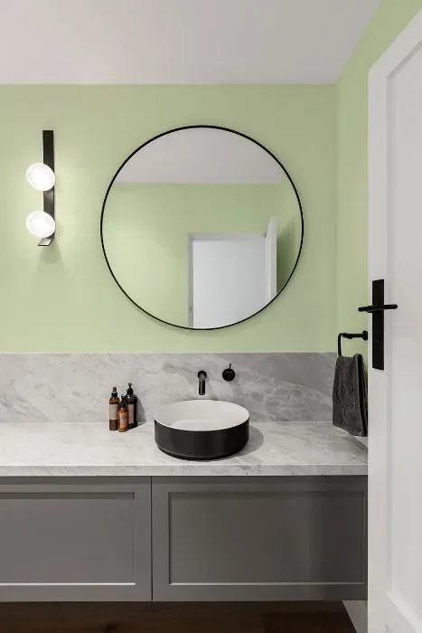 Benjamin Moore Lime Accent minimalist bathroom