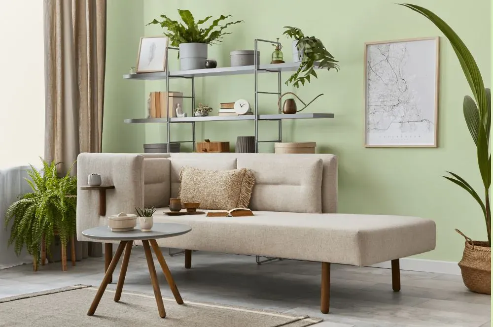 Benjamin Moore Lime Accent living room