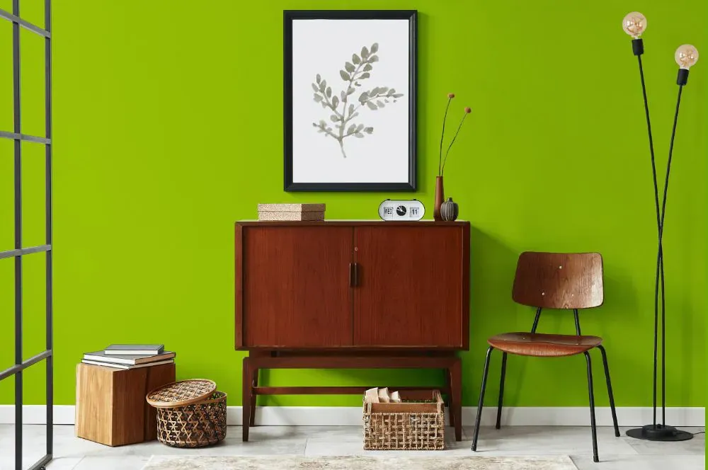 Benjamin Moore Lime Green japandi interior