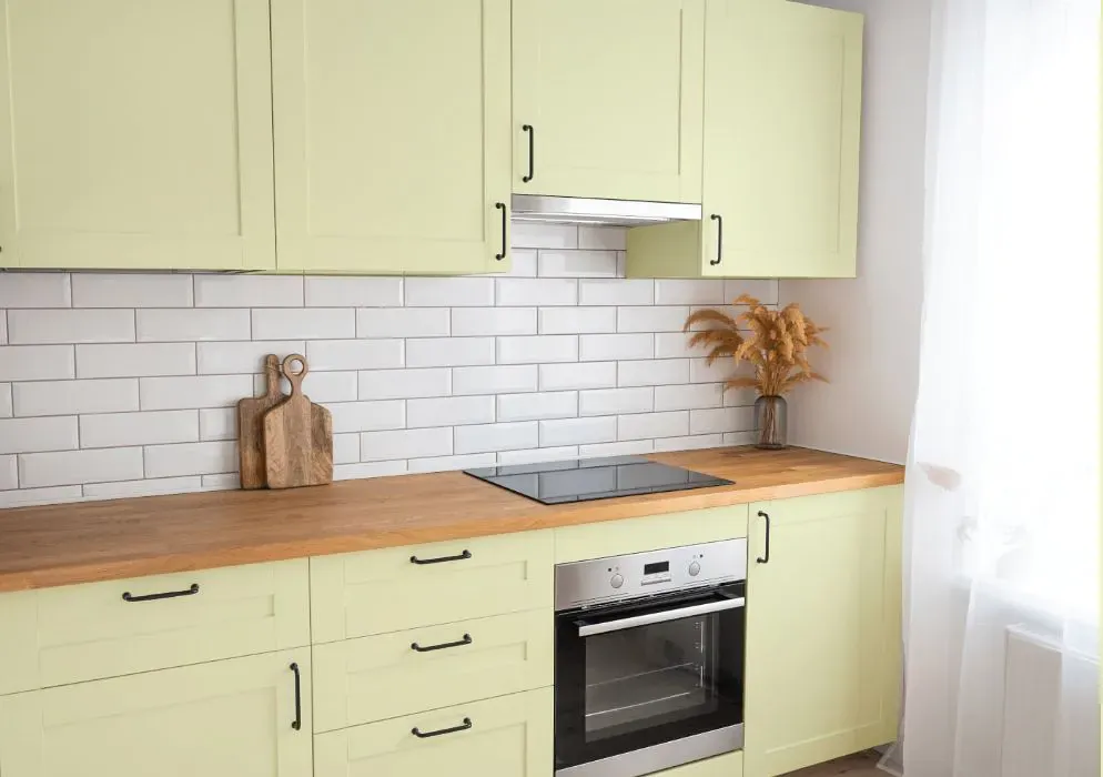 Benjamin Moore Lime Ricky kitchen cabinets