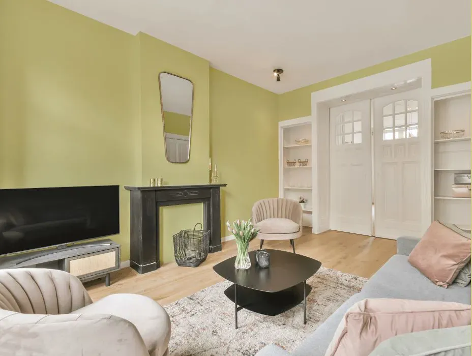 Benjamin Moore Lime Sherbet victorian house interior