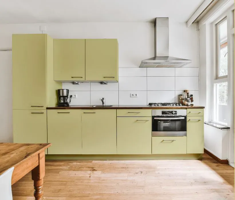 Benjamin Moore Lime Sherbet kitchen cabinets