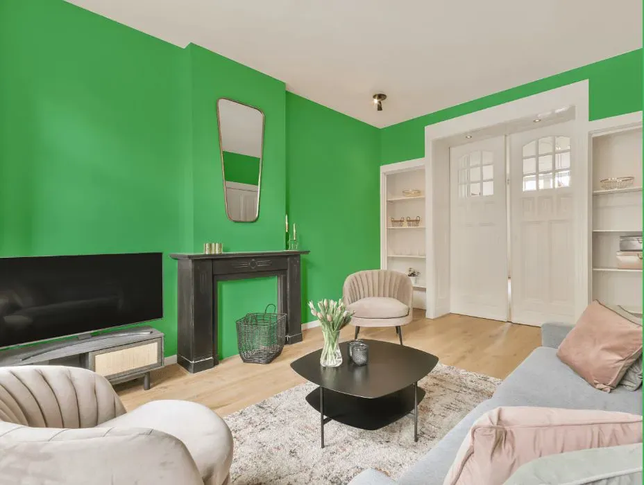 Benjamin Moore Lime Tart victorian house interior