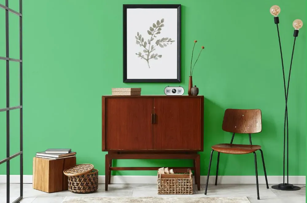 Benjamin Moore Lime Tart japandi interior