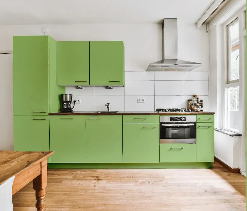Benjamin Moore Lime Twist kitchen cabinets