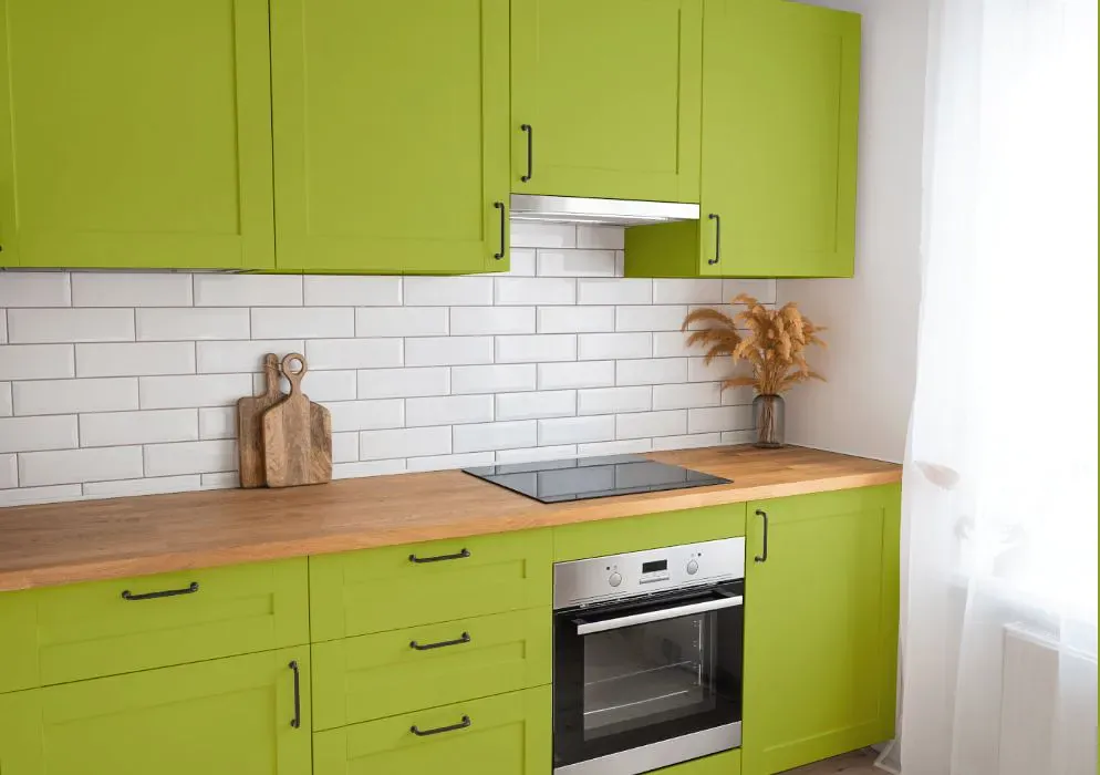 Benjamin Moore Limeade kitchen cabinets