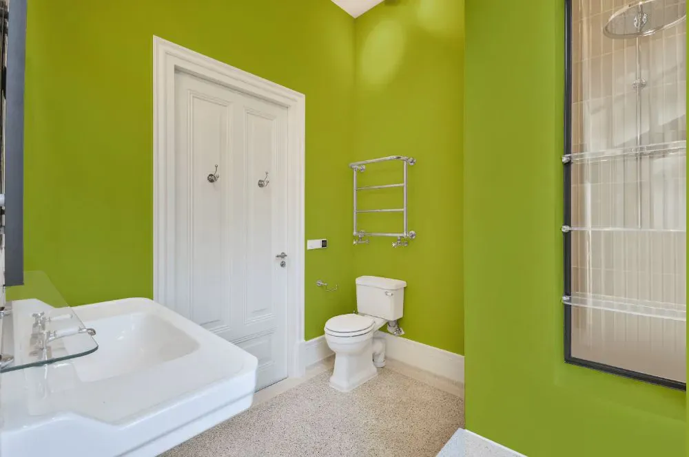 Benjamin Moore Limeade bathroom