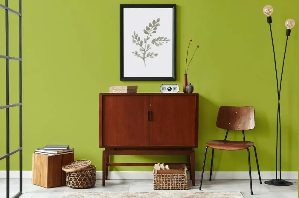 Benjamin Moore Limeade japandi interior