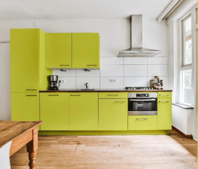 Benjamin Moore Limelight kitchen cabinets