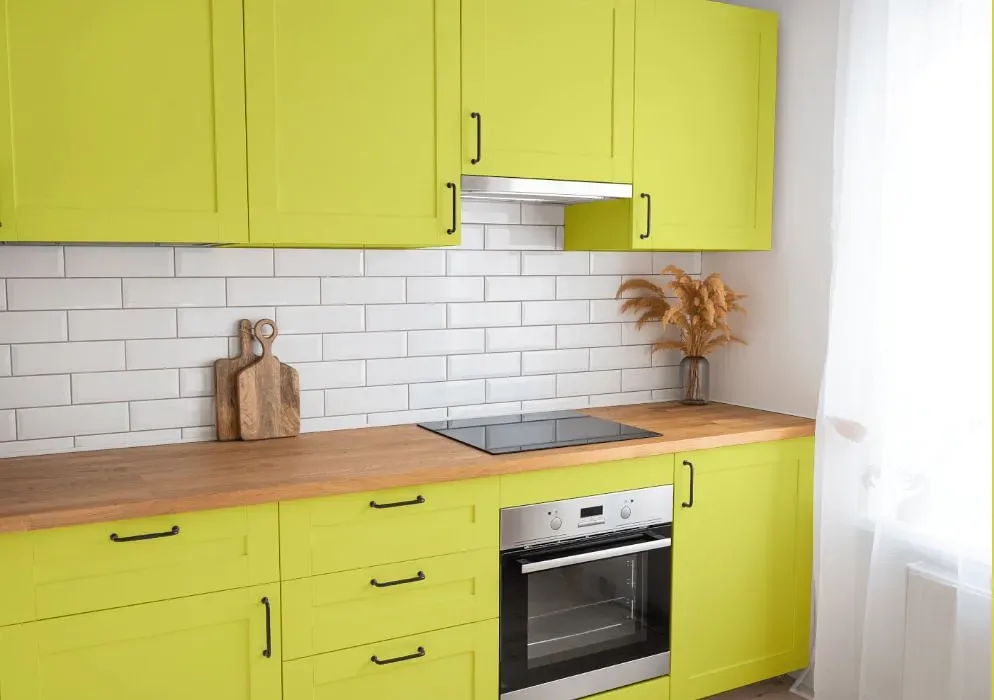 Benjamin Moore Limelight kitchen cabinets