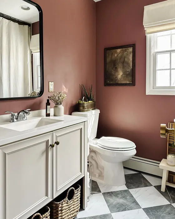 Benjamin Moore Litchfield Gray modern bathroom vanity color