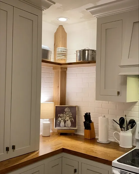 Benjamin Moore London Fog kitchen cabinets 
