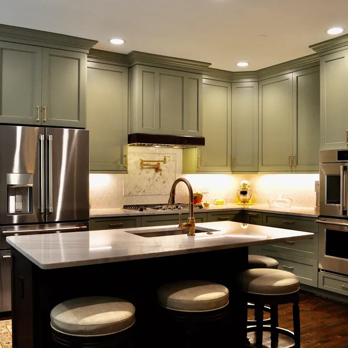 Bm Louisburg Green Kitchen Cabinets