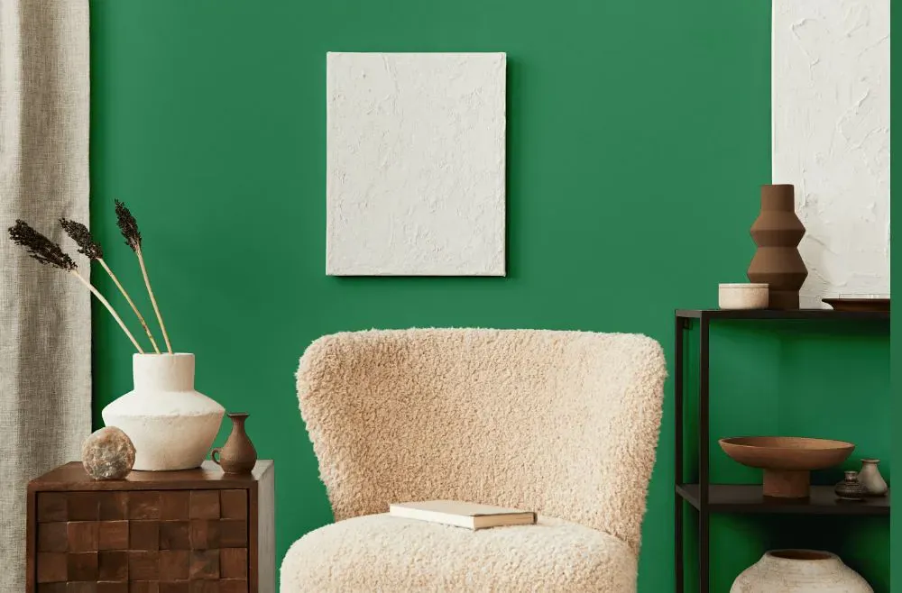 Benjamin Moore Luck of the Irish living room interior