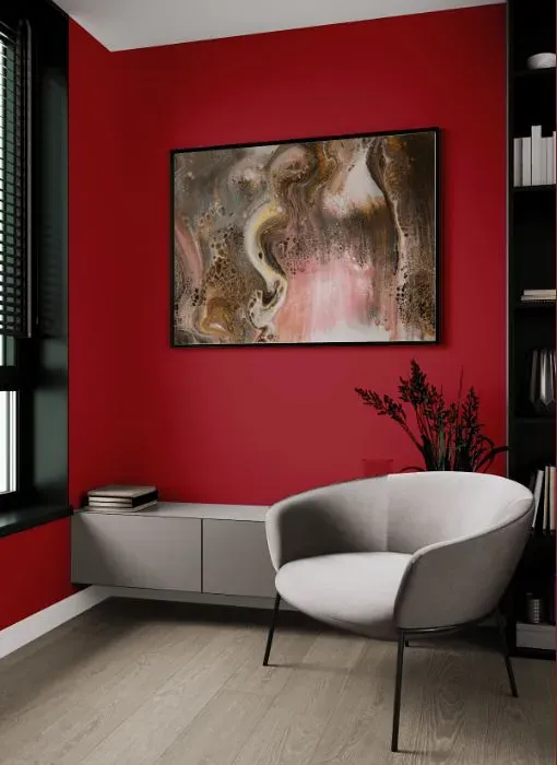 Benjamin Moore Lyons Red living room