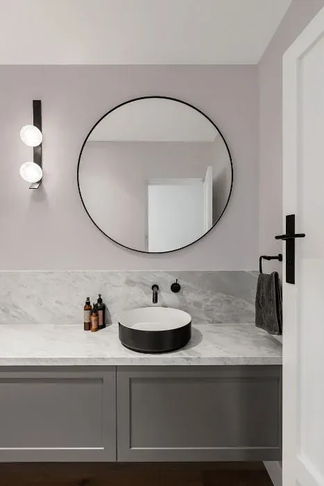 Benjamin Moore Majestic Mauve minimalist bathroom