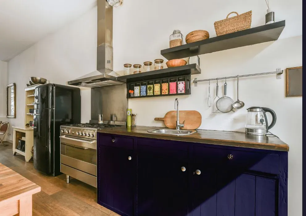 Benjamin Moore Majestic Violet kitchen cabinets