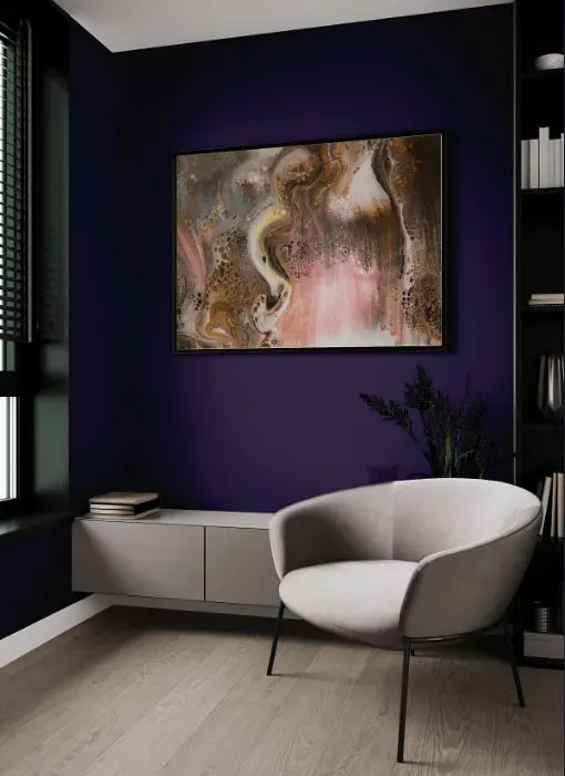 Benjamin Moore Majestic Violet living room