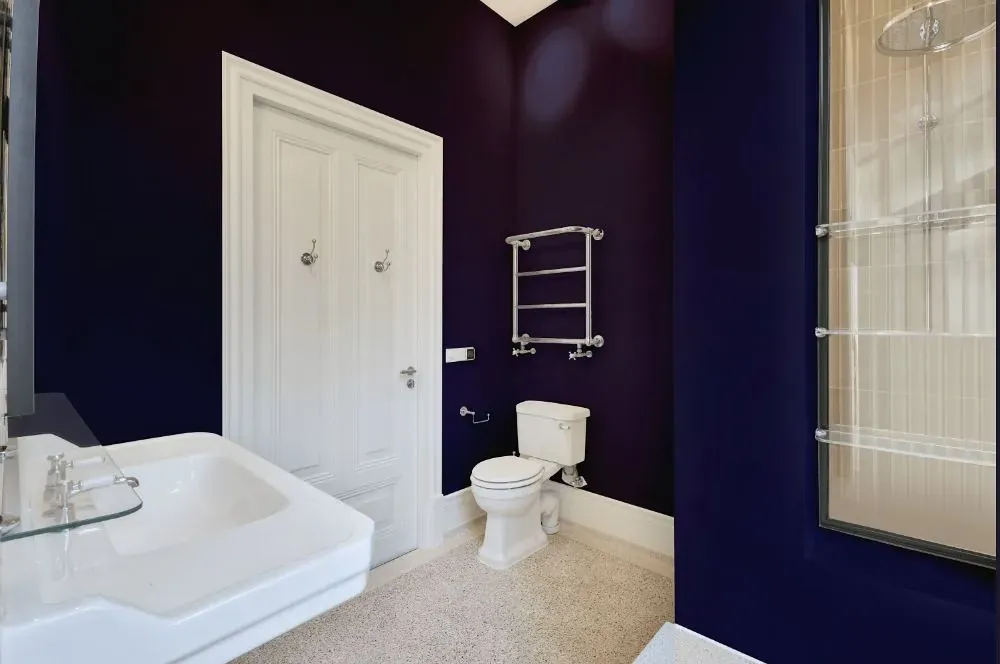 Benjamin Moore Majestic Violet bathroom