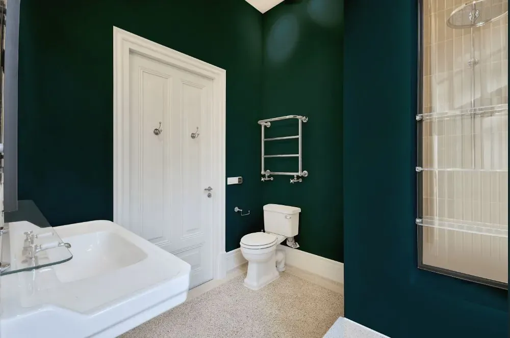 Benjamin Moore Mallard Green bathroom