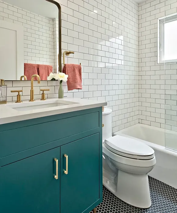 Benjamin Moore Mallard Green bathroom vanity Benjamin Moore Mallard Green bathroom vanity