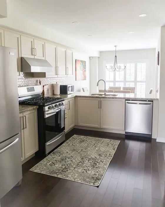 Benjamin Moore Manchester Tan kitchen cabinets review