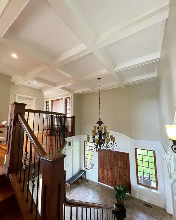 Benjamin Moore Manchester Tan hallway interior